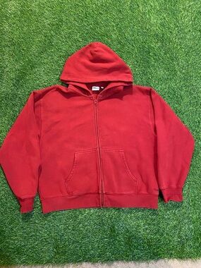 Aritzia TNA sweat fleece cozy fleece perfect fit zip up hoodie size XL